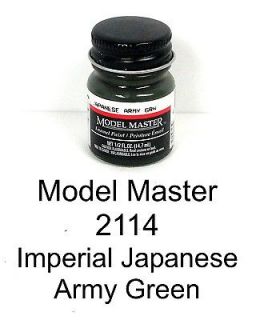 Model Master   1/2 OZ   2114 IMP. JAPANESE ARMY GREEN   ENAMEL PAINT