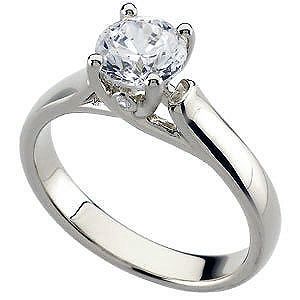 CUT CREATED DIAMOND WOVEN CATHEDRAL ENGAGEMENT RING .925 SOLID SS