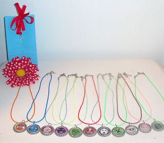 MINECRAFT ASSORTED BOTTLECAP NECKLACES Set of 20  with Party Favor