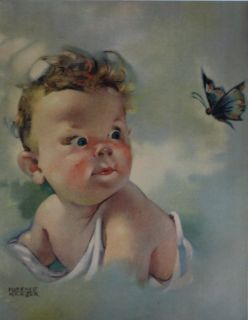 Florence Kroger Baby Butterfly vintage art