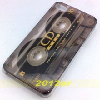 antique looking audio tape cassette recorder hard cover case for