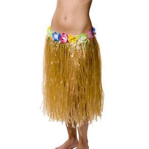 New Hawaiian Costume Accessory Hula Skirt Adult Natural Grass Skirt