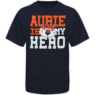 Auburn Tigers Aubie Is My Hero T Shirt   Navy Blue