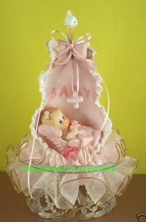 BABY GIRL BLANKET Baby Shower CAKE TOPPER Organza Decor