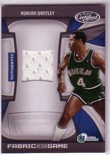 2009/10 CERTIFIED FABRIC/GAME #FOG AD ADRIAN DANTLEY JERSEY #/50