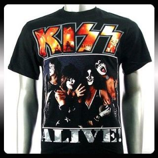 Kiss Punk Rock n Roll Music Band Retro Men T shirt Sz M