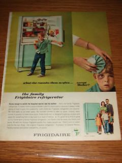 VINTAGE 1964 Frigidaire Refrigerator GM Print Ad Art 2s