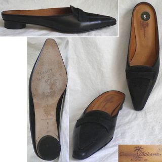 Tommy Bahama (Italy) Womens Shoes Clogs Mules Flats Suede Black 6