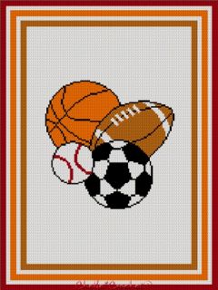 Baseball Football Soccer Basketball Crochet Pattern