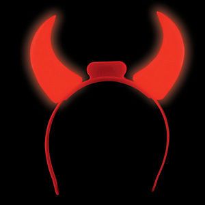NEW LED Devil Horns Flashing Novelty Light Up Headband
