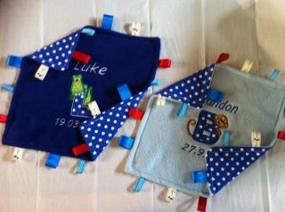 Beautifully Designed Taggy Blanket Boys & Girls Lots Of Colours Lovely
