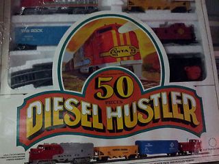 NEW, BACHMAN HO Scale DIESEL HUSTLER Electric Train set/ 50 pieces/