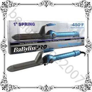 Babyliss Pro Nano Titanium Spring Curling Iron BABNT100S 450F
