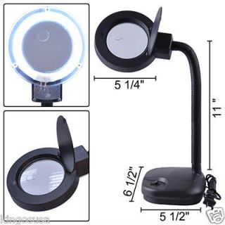 Adjustable Light Jewelry 5X 8X Tabletop Gooseneck Magnifying Lamp