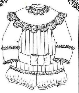 ANTIQUE BABY BOY Doll CHRISTENING SUIT Clothes Pattern~Easy Sew