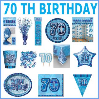 70th Birthday Party Items, balloons, banners, napkins, plates & more