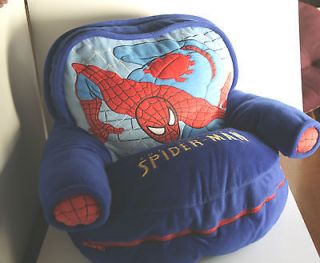 Spiderman stuffed chair with zip out blanket