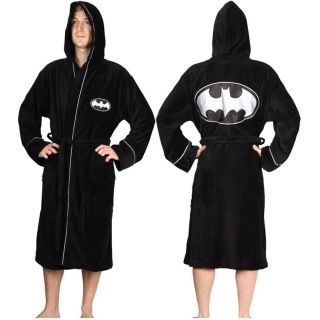 Batman Adult Black Towelling Robe
