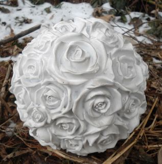 plastic backup flower rose garden ball mold concrete mold plaster