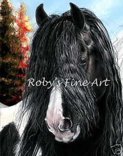 Print 5 x 7 Gypsy Vanner Detail From Mane Attraction by Roby Baer
