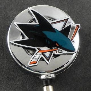 NHL Hockey San Jose Sharks Retractable ID Badge Holder Reel