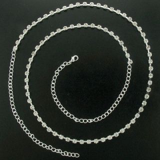 Back Front Pearl swirl Silver sp Body Belly Chain