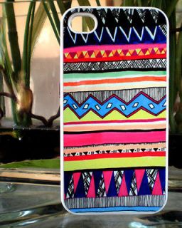 4S Pastel Multi Color Tribal Print Case or AT&T Verizon Aztec