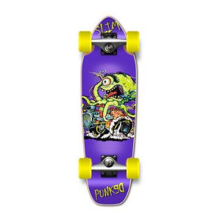 Hot Rod Slim Purple Graphic Complete Longboard Mini Cruiser Skateboard