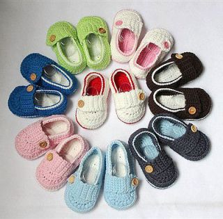 Handmade Crochet Shoes Newborn Baby Boy Girl Photograph New 8 Colors
