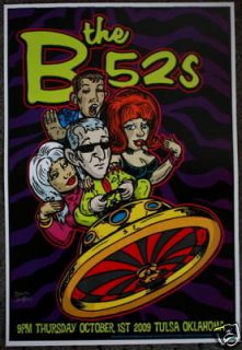 THE B 52S promotional CONCERT art POSTER thom self 09