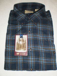 NEW NWT Mens Arrow Flannel Shirt   Size M   100% Cotton   With Tags