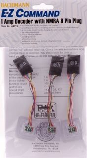 Bachmann EZ Command Decoder 1 Amp with NMRA 8 Pin Plug (3 per pack
