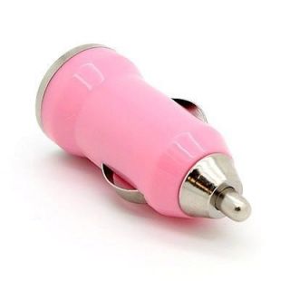 Baby Pink Mini Bullet USB 1 Port Car Charger Adaptor iPad Mini Kindle