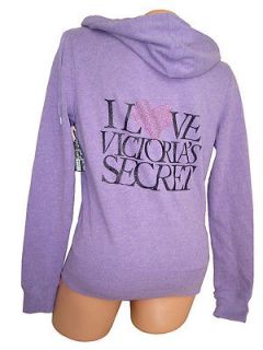 Victorias Secret Supermodel Essentials Bling Shimmer Logo Hoodie S