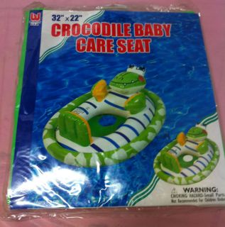 Inflatable Crocodile Baby Care Pool Seat 32x22 Baby Pool Float/ Raft