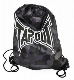 New TAPOUT Drawstring Gym Bag Backpack MMA UFC Simply Believe Black
