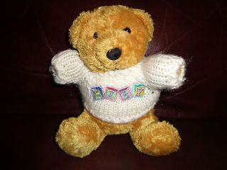 US Balloon Teddy Bear Baby Shower EUC Beanie Plush Soft Toy Stuffed