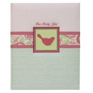 EMMA OUR BABY GIRL Pink Bird Loose Leaf Baby Memory Book NEW