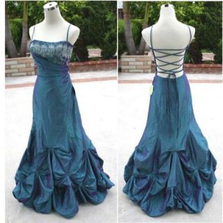 NWT MASQUERADE $170 Peacock/Purple Junior Formal Gown 7