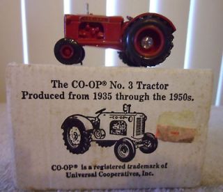 Vintage SpecCast Toy Farmer Co Op No. 3 Tractor Rubber Tires DC