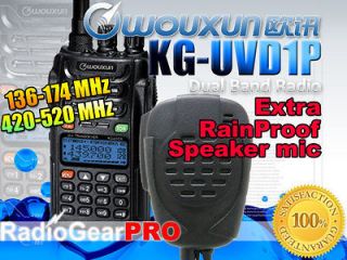 KG UVD1P 136 174/420 520 MHz + USB cable & Speaker Mic Dual Band Radio