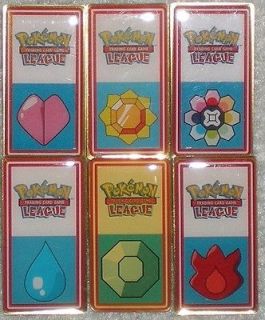 Pokemon 2000 INDIGO League Badge Badges Pins Pt Complete Set Rare