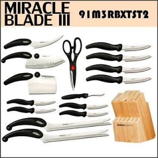 III 16 Piece Knife and Block Set Miracle blade Bundle Pack Set NEW