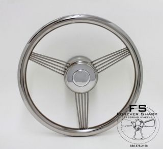 14 Stainless Steel Banjo Style Wheel Set for Rhino, Yamaha Golf Carts