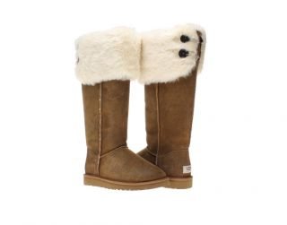 UGG Australia Over The Knee Bailey Button Chestnut Womens Winter Boots