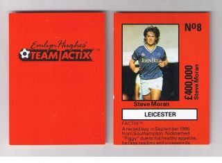 HUGHES Team Tactix football playing card   Leicester City STEVE MORAN