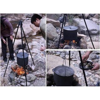 Outdoor Camping BBQ Grill Campfire Support Tripod Stent Stand Holder