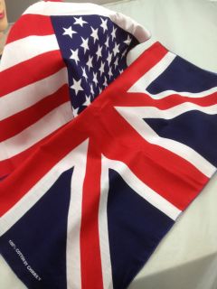 American or English Flag Bandana/Bandan na 100% Cotton 50x50cm
