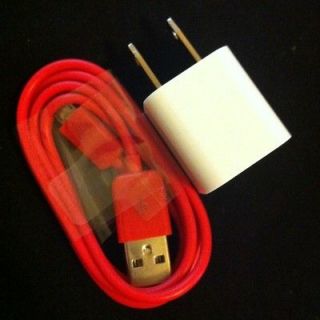 Nook Red Power Color Cord & White Wall Charger 3 Foot Cable Barnes