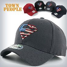USA SUPERMAN Dark Gray L~XL Size Unisex Baseball Span Cap Hat